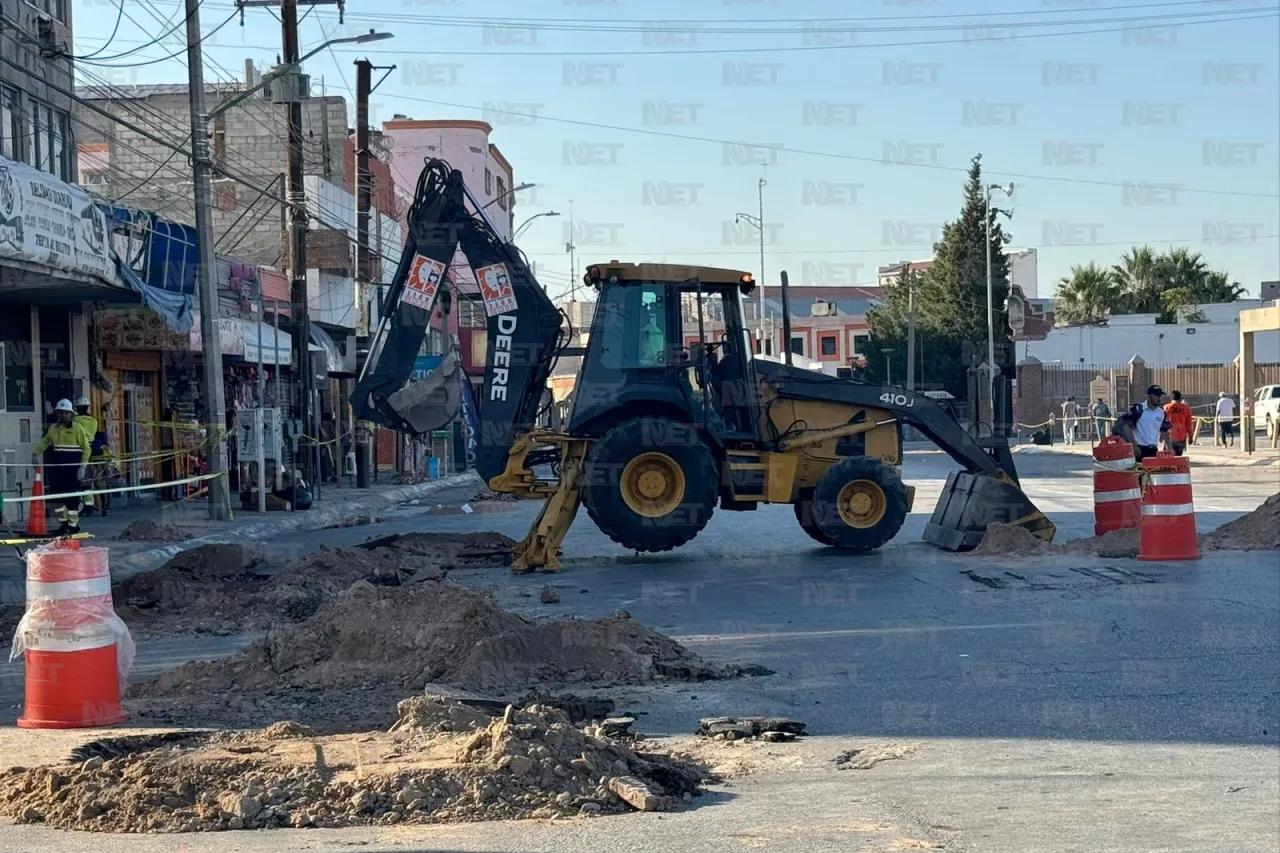 Así avanza la obra de construcción del puente de la avenida Vicente Guerrero