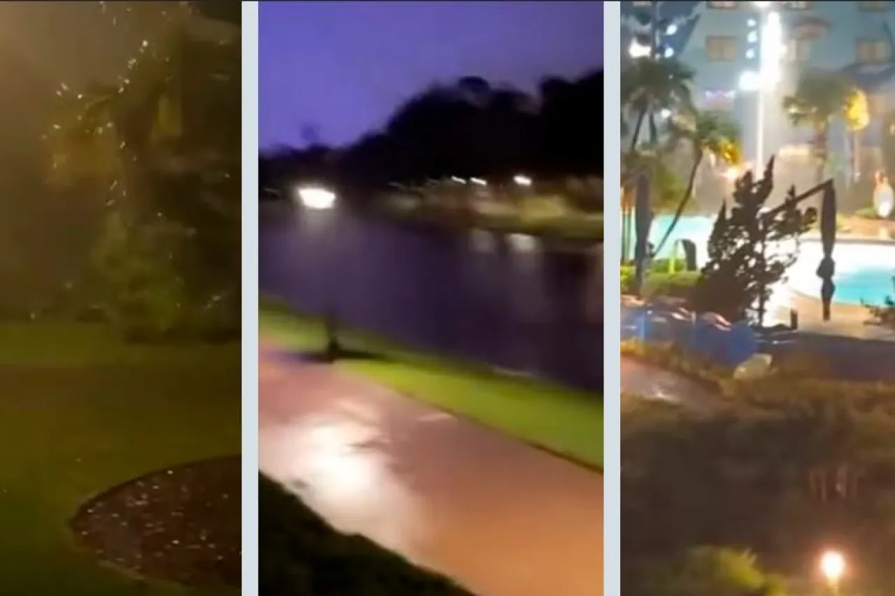 Video: Paseños captan el huracán Milton en Florida