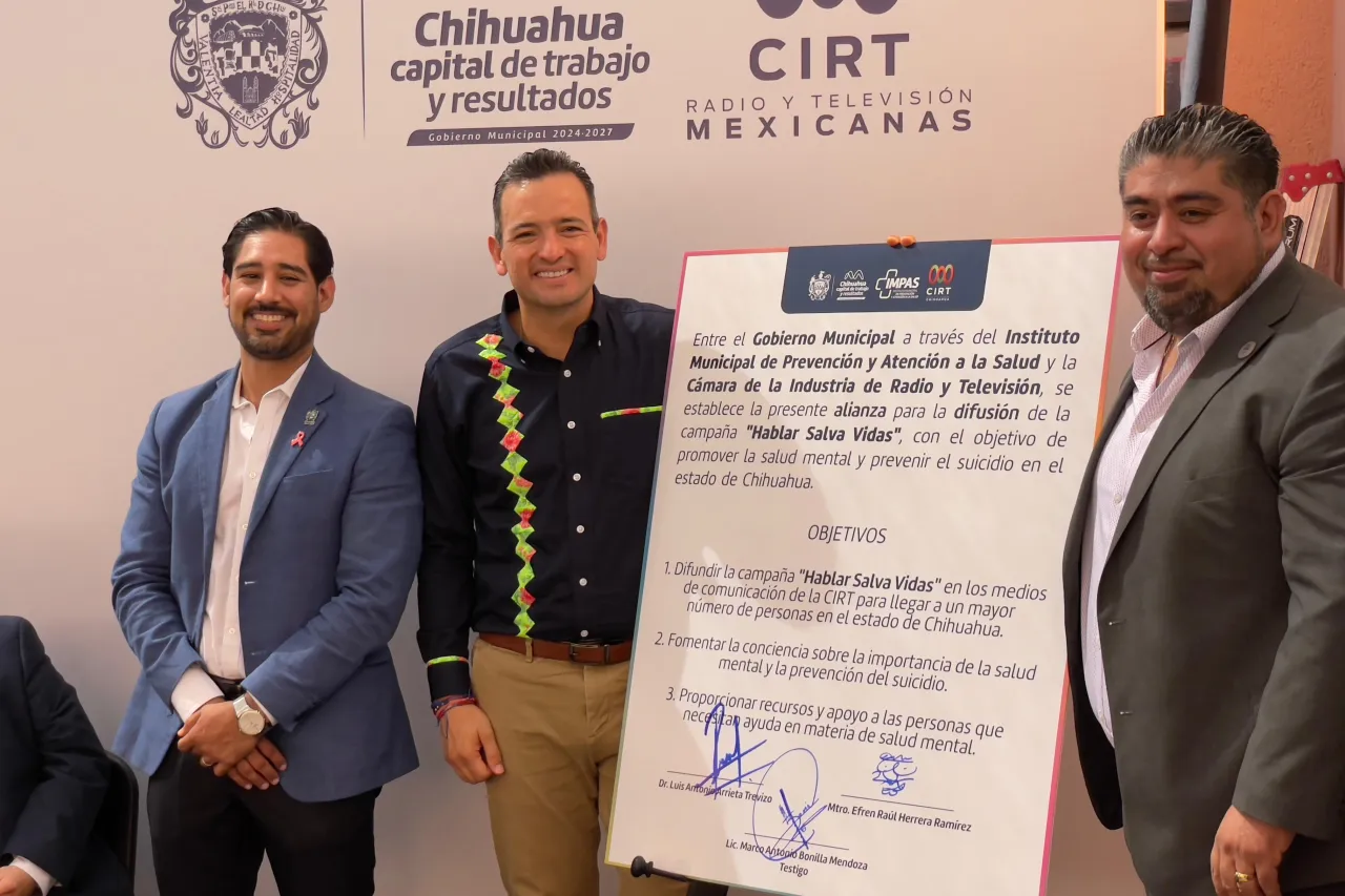 Presentan CIRT y Municipio de Chihuahua la campaña 'Hablar Salva Vidas'