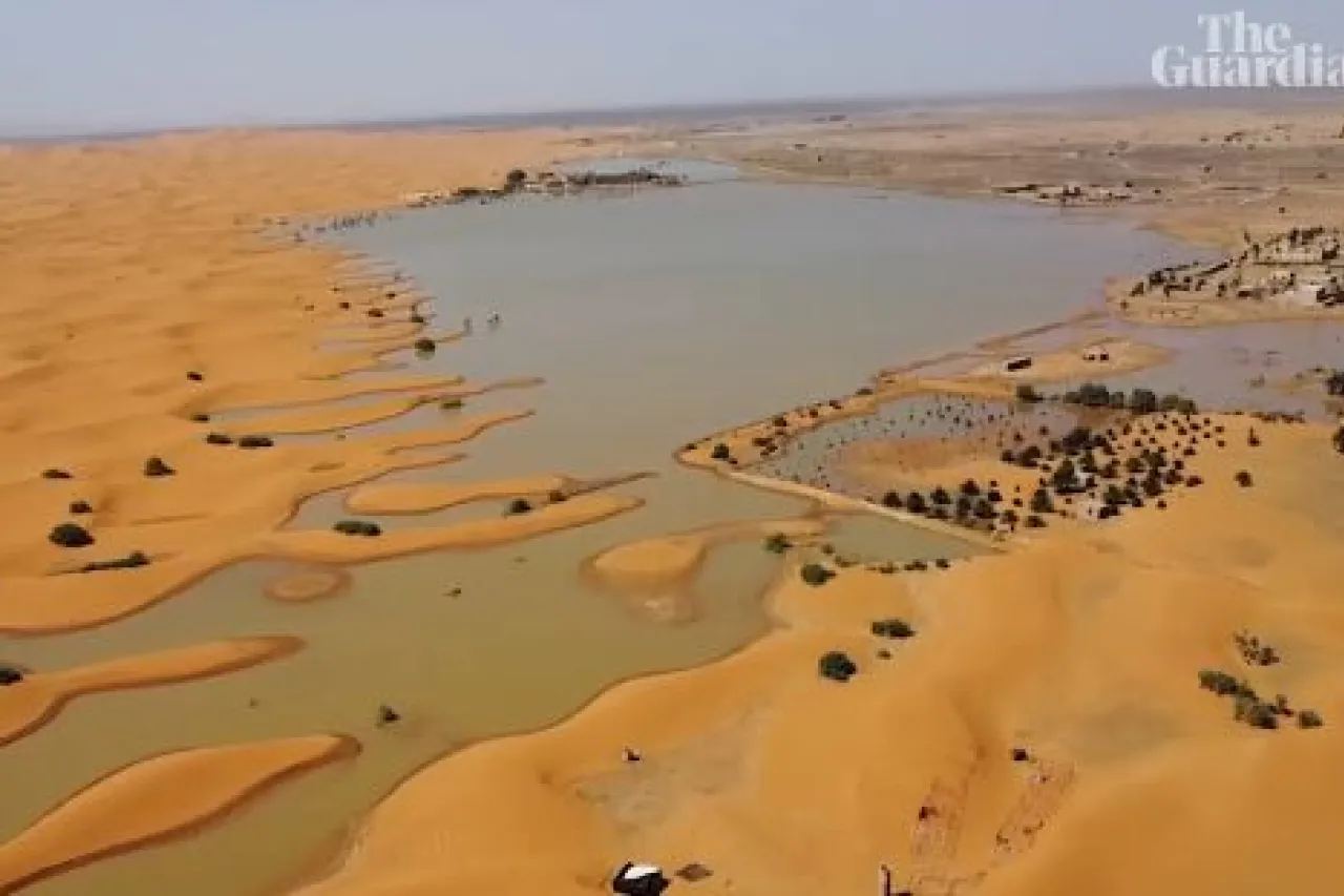 Lluvias inundan el desierto del Sahara por primera vez en más de 50 años