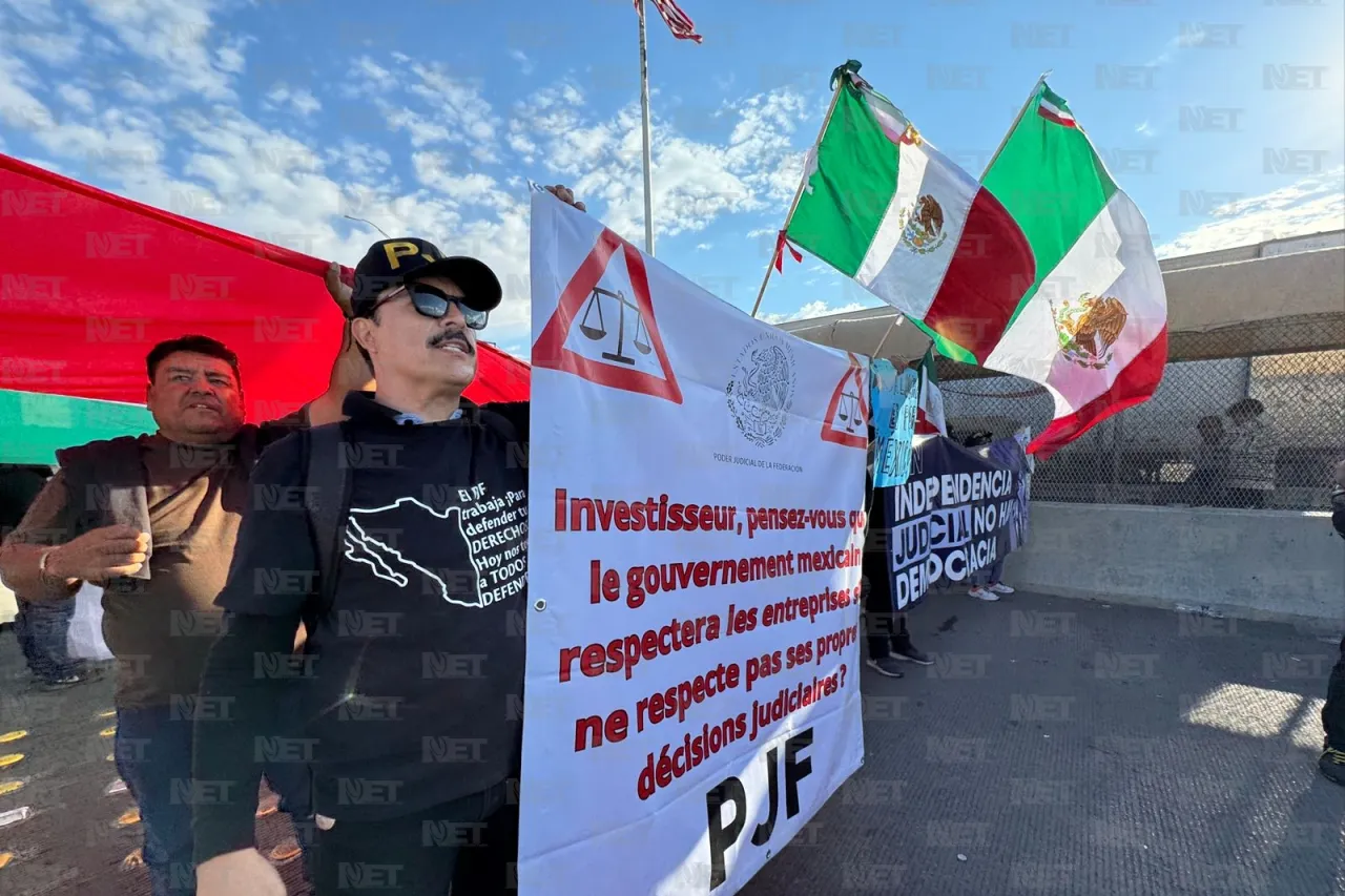 Cierran el puente Libre por protesta del Poder Judicial