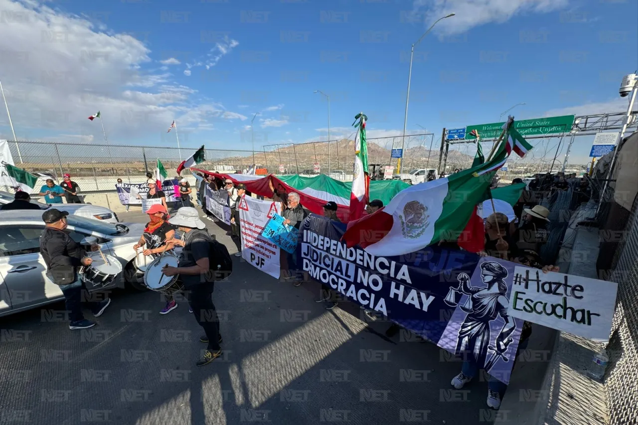 Cierran el puente Libre por protesta del Poder Judicial