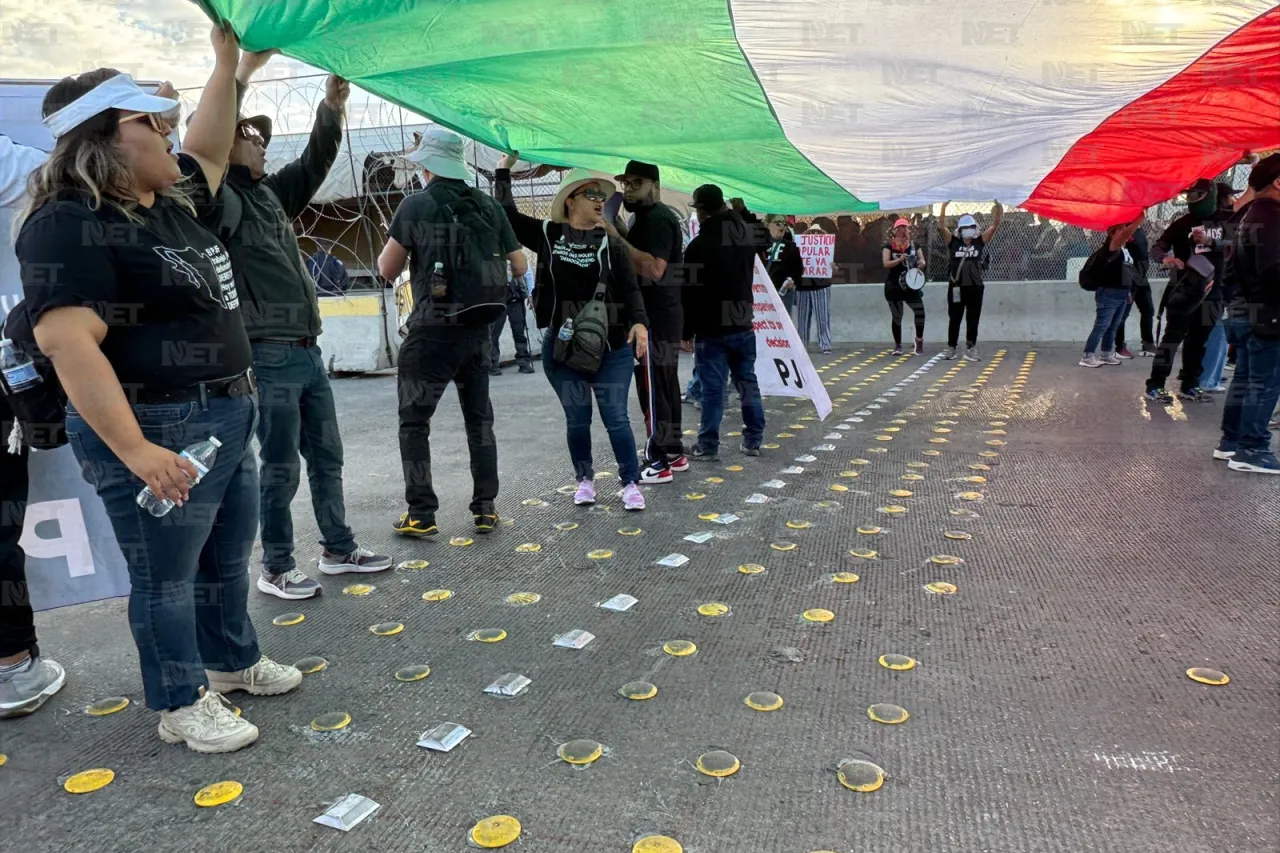 Cierran el puente Libre por protesta del Poder Judicial