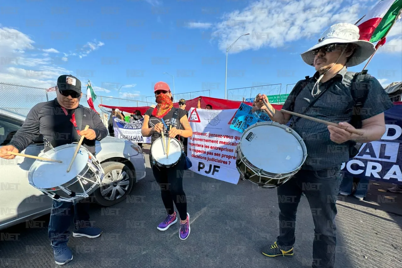 Cierran el puente Libre por protesta del Poder Judicial