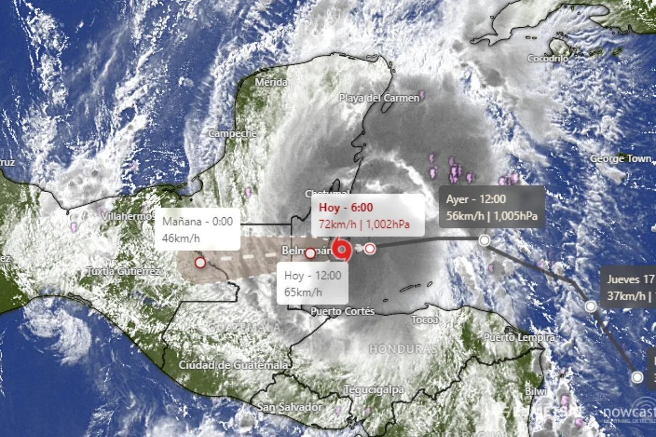 Se forma tormenta tropical Nadine y amenaza a México, Belice y Guatemala