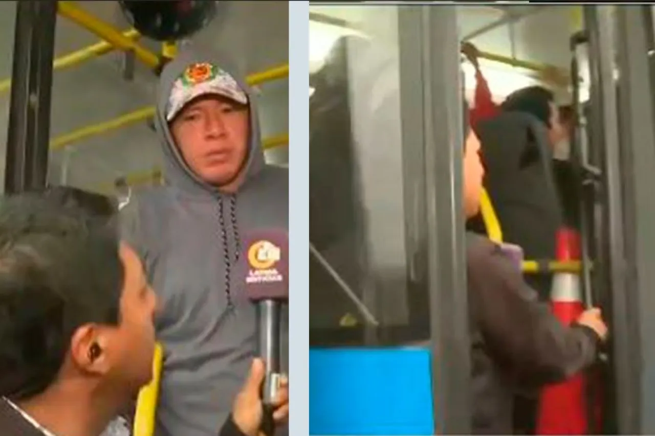 Video: Autobús se lleva a reportero mientras hacía un enlace en vivo