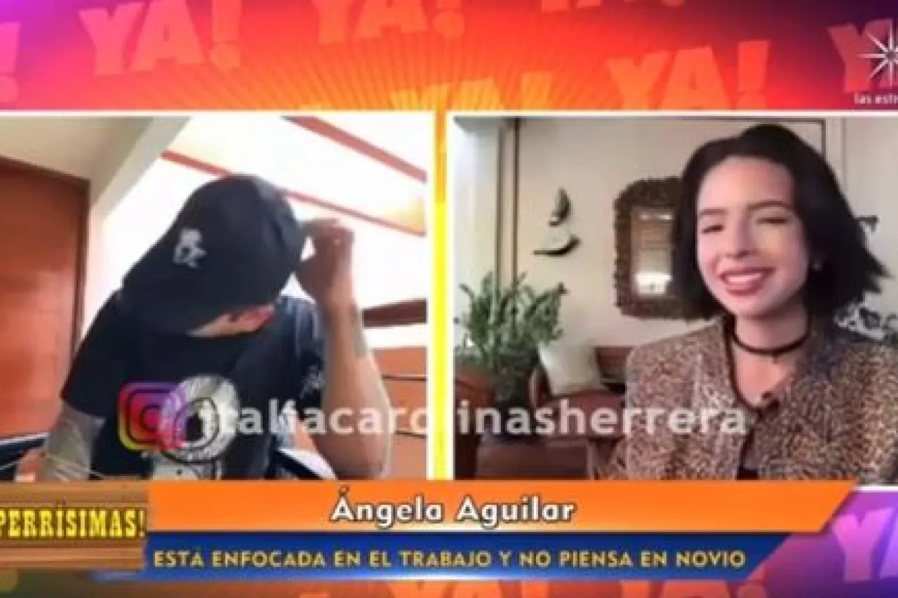 Reviven video donde preguntan a Ángela si tiene novio y Nodal se pone nervioso