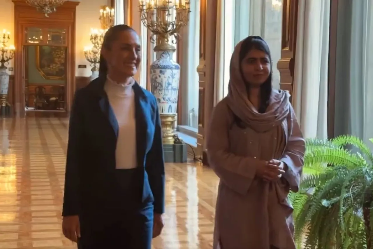 Claudia Sheinbaum se reúne con Malala Yousafzai en Palacio Nacional