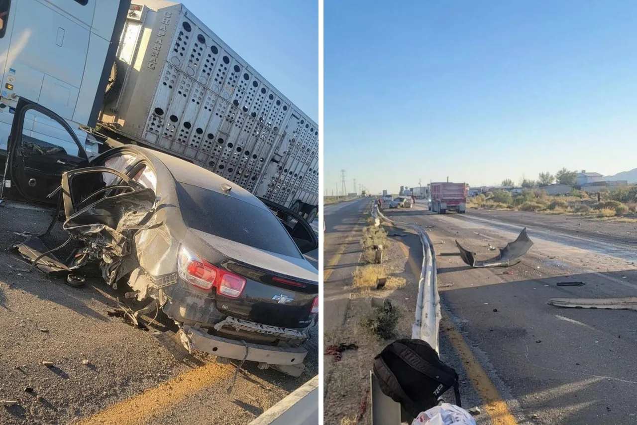 Choque en carretera deja a dos lesionados