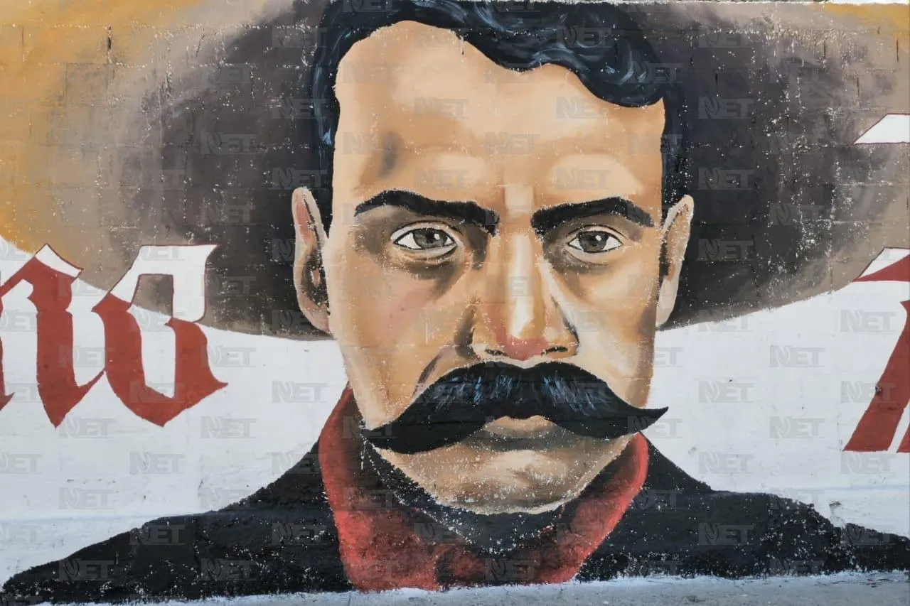 Jonathan Vizcarra dona mural de Emiliano Zapata a escuela primaria