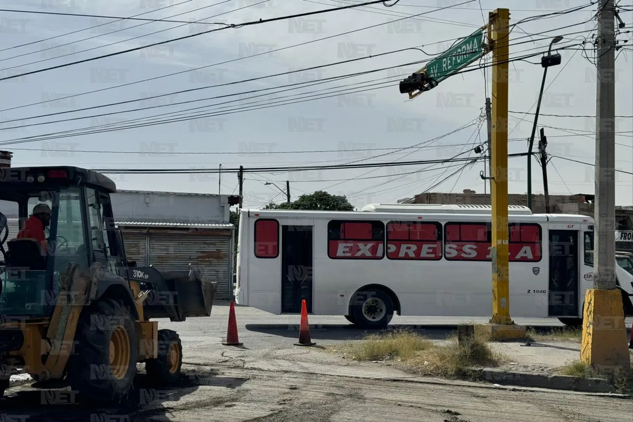 Rutas cambian recorrido por trabajos en la avenida Reforma