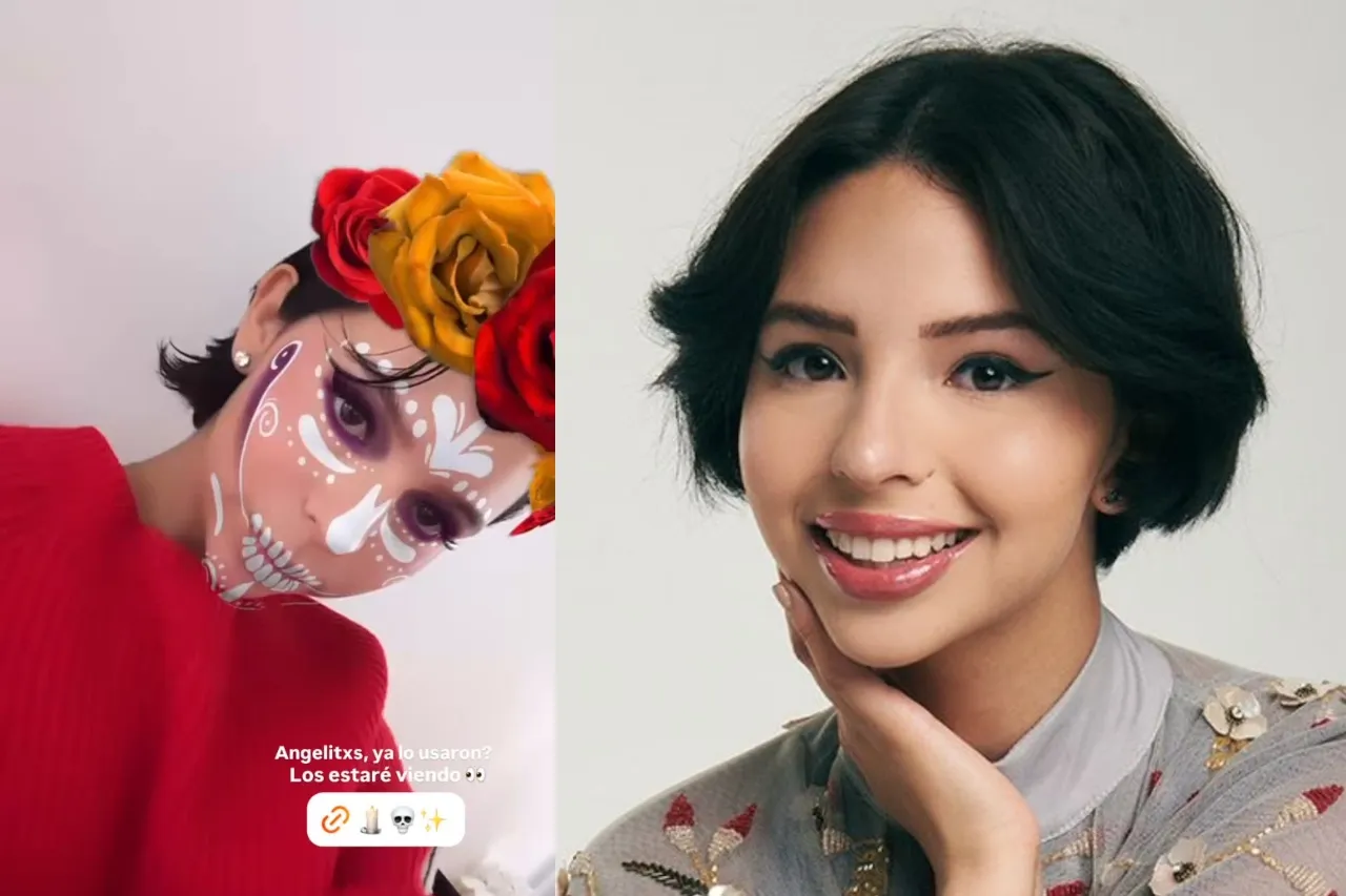 Ángela Aguilar lanza su propio filtro en Instagram para el Día de Muertos