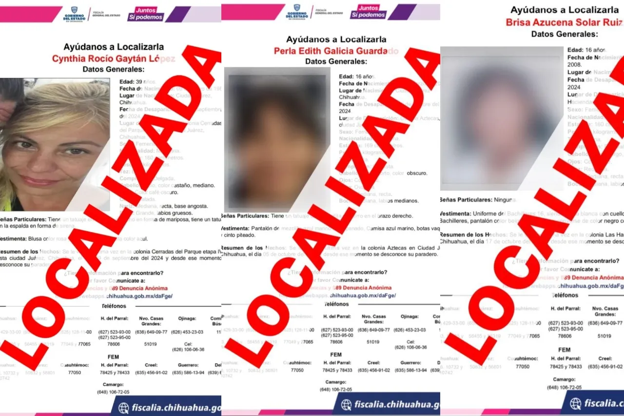 Localizan en Jalisco a 3 mujeres desaparecidas en Juárez