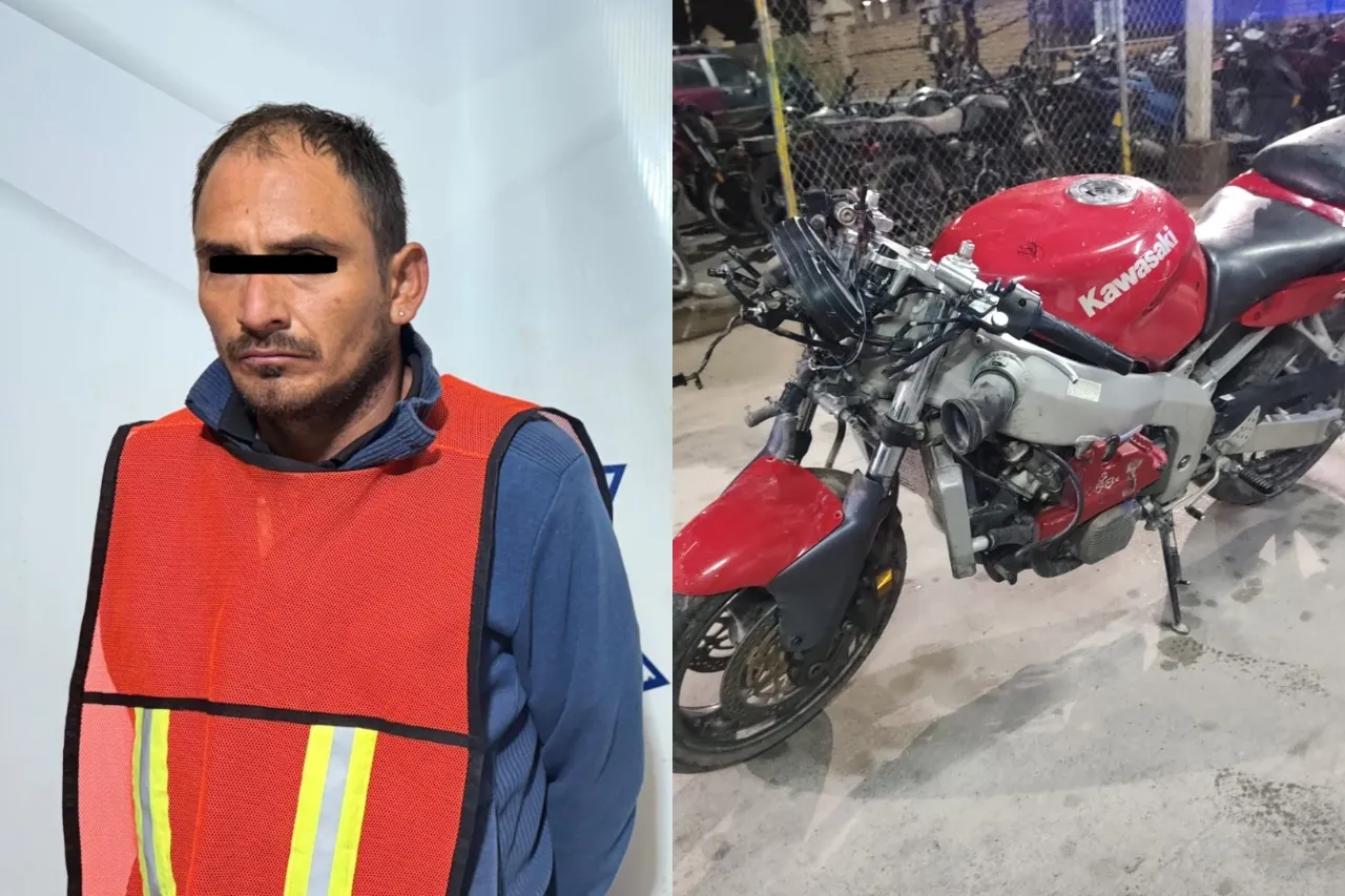 Lo abordan por conducir a exceso de velocidad y descubren que la moto era robada