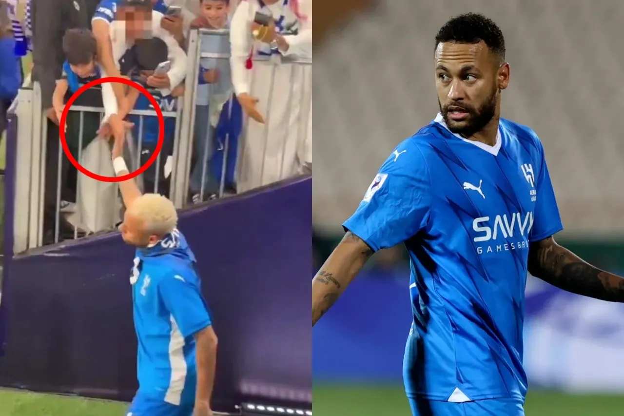 Video: Aficionado le roba lujoso anillo a Neymar tras saludarlo