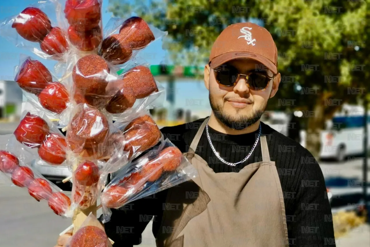 Ya se dejó ver el popular vendedor de manzanas