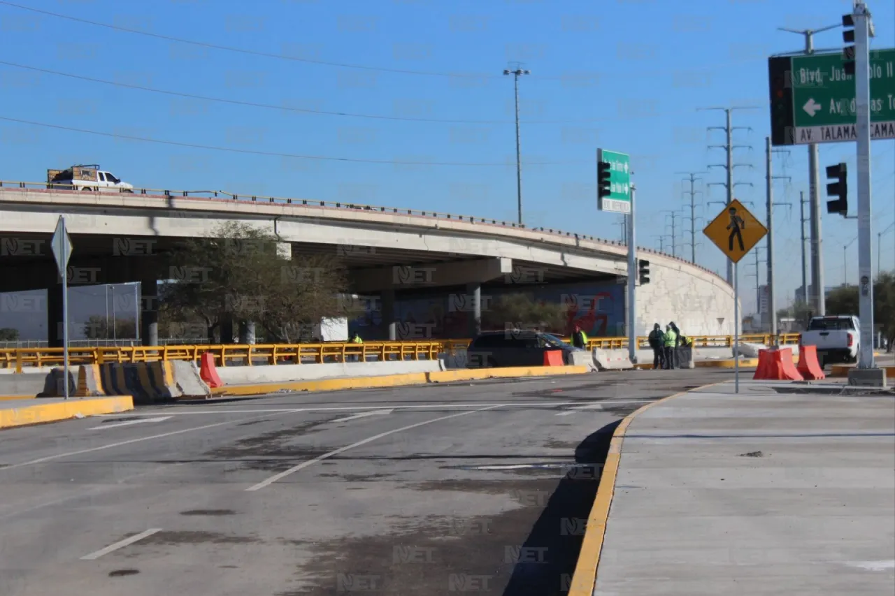 Abrirán hoy tramos restantes del distribuidor vial de la Talamás