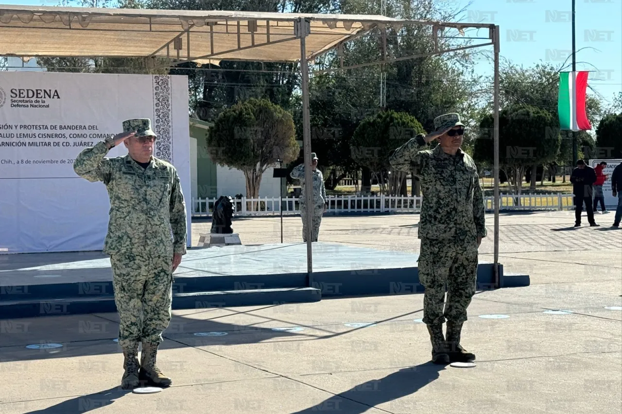 Toma Lemus Cisneros protesta como comandante de guarnición militar en Juárez