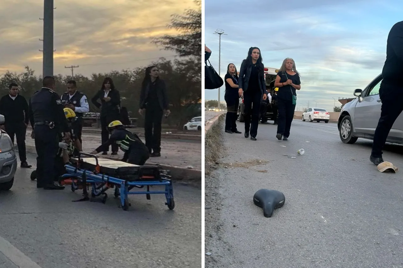Ciclista sufre lesiones tras ser chocado por auto en el bulevar Independencia