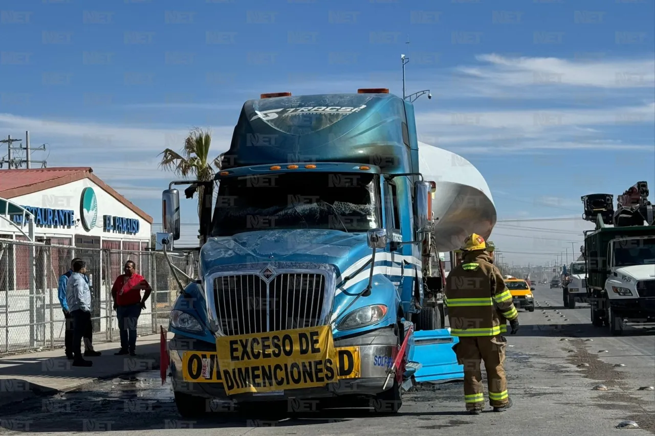 Se incendia cabina de tráiler en el Kilómetro 20