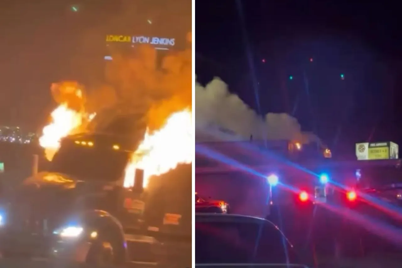 Video: Se incendia tráiler en El Paso