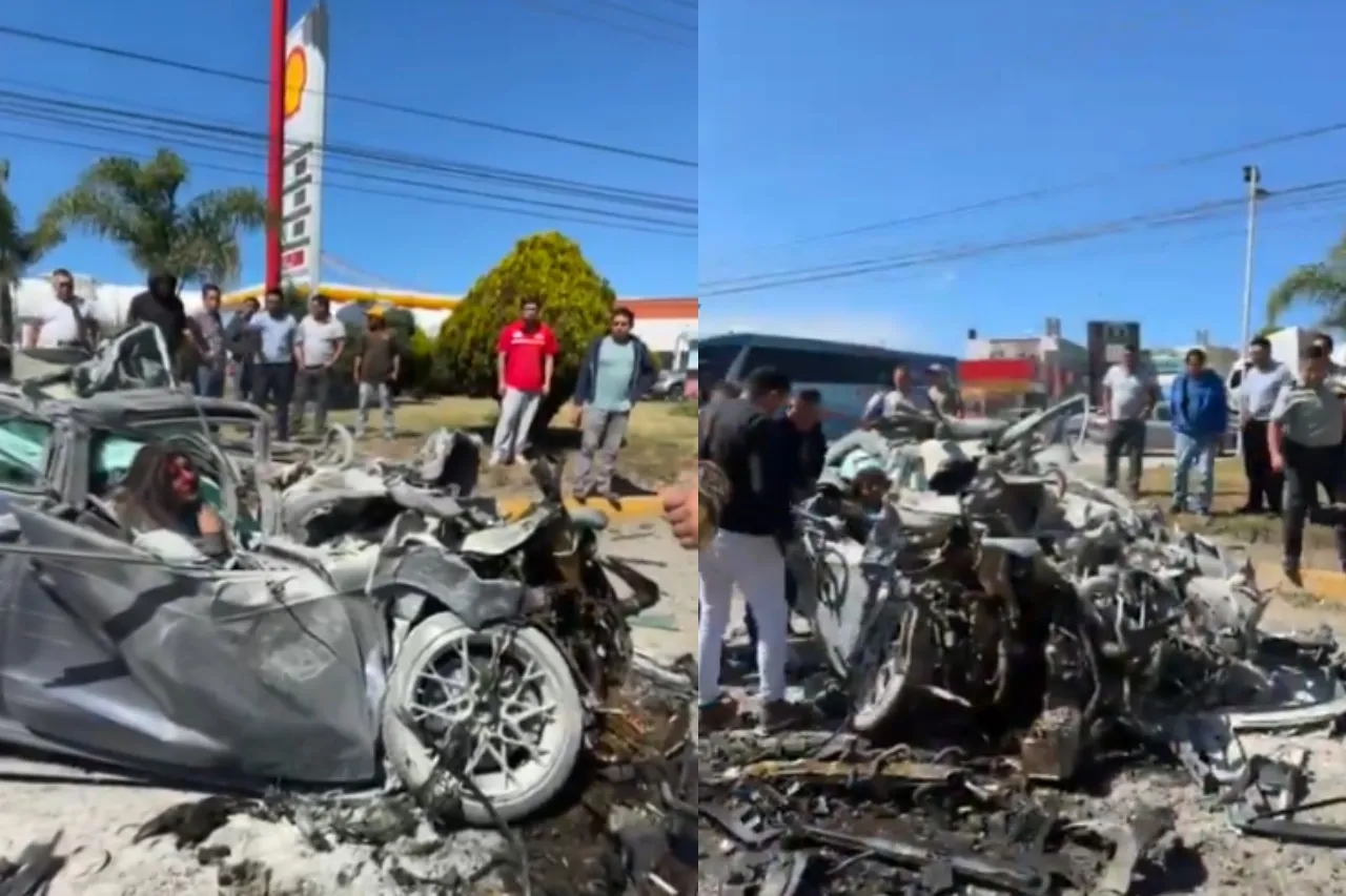 Video: Mujer embarazada se salva de milagro en Hidalgo al chocar Audi a 200 km/h