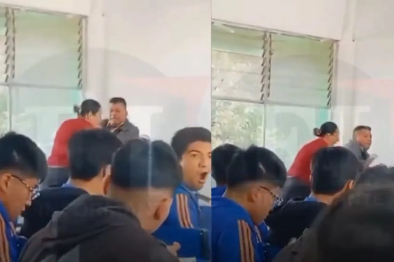 Video: Padres golpean a profesora en el salón por 'reprobar a su hija'