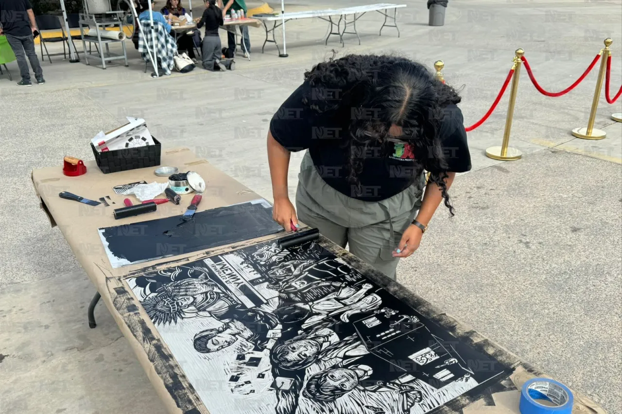 Exponen artistas locales su obra 'La Frontera Print Fest'