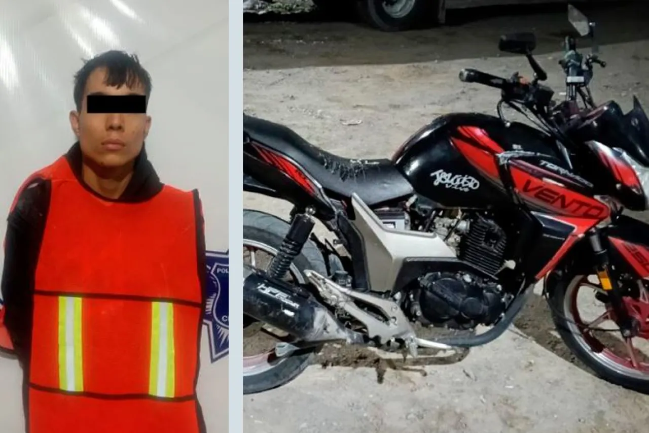 Conducía moto robada de manera inapropiada y lo arrestan