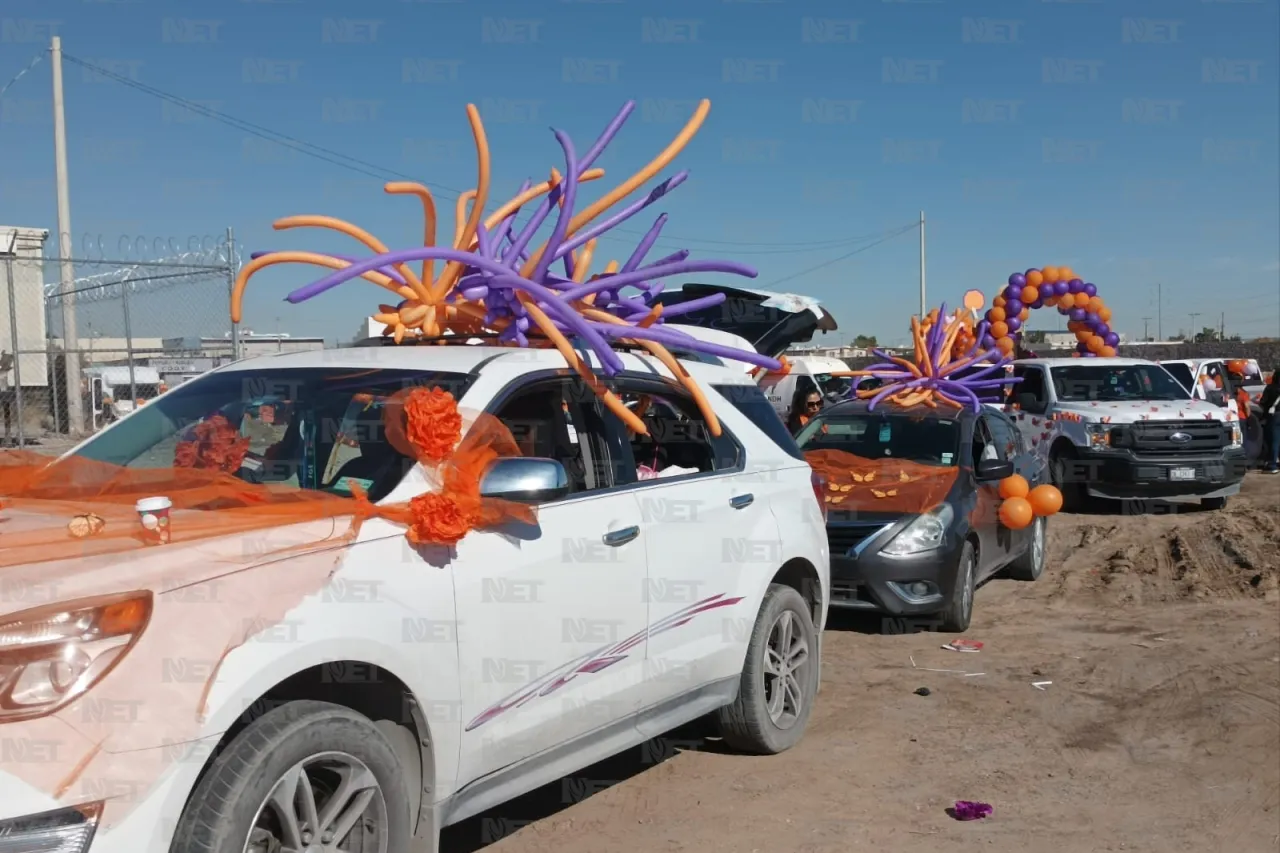 Juárez se pinta de naranja para la Eliminación de las Violencias contra Mujeres