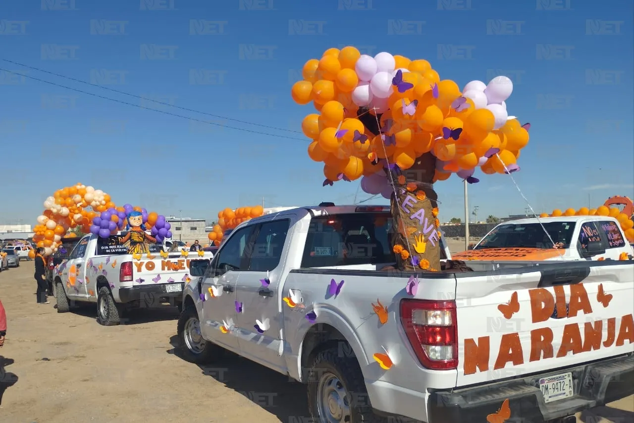 Juárez se pinta de naranja para la Eliminación de las Violencias contra Mujeres