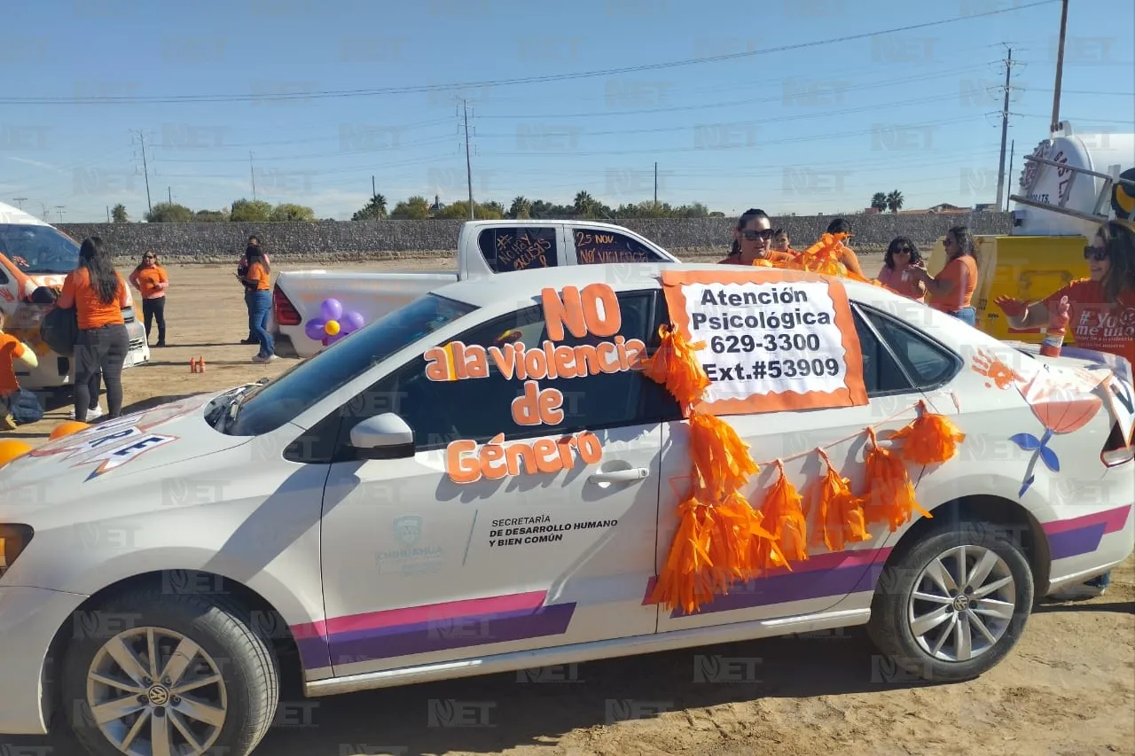 Juárez se pinta de naranja para la Eliminación de las Violencias contra Mujeres