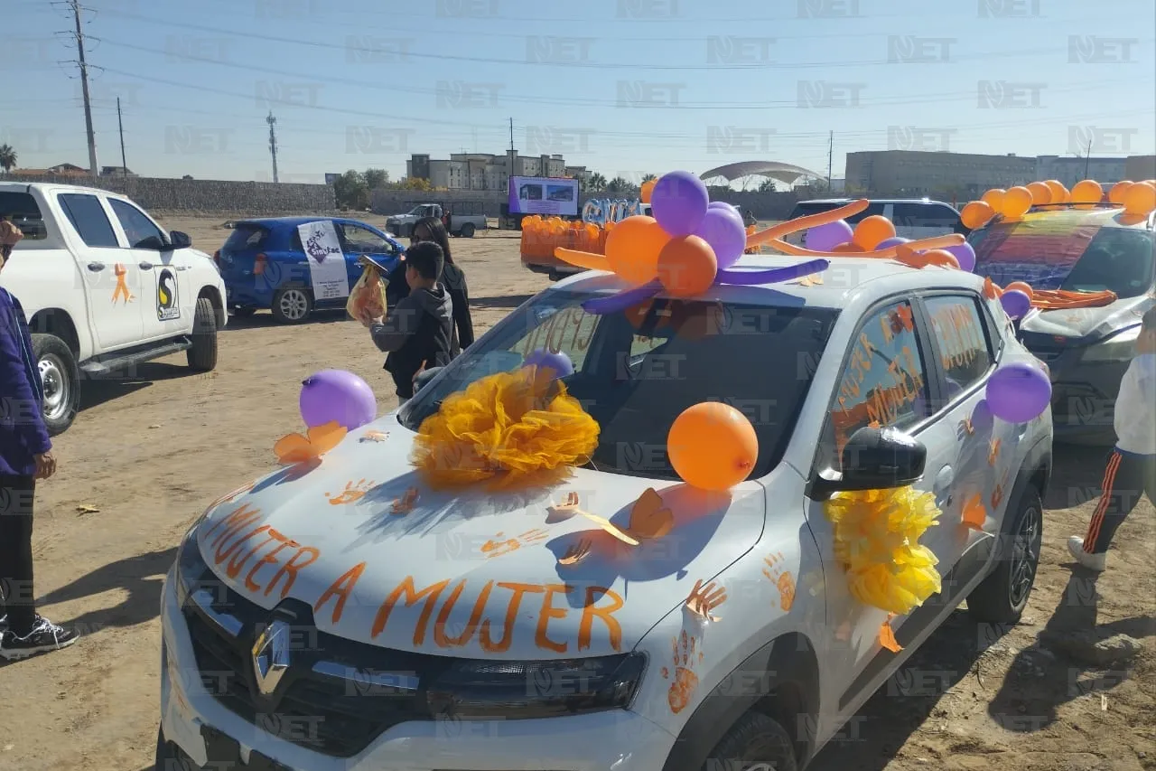 Juárez se pinta de naranja para la Eliminación de las Violencias contra Mujeres