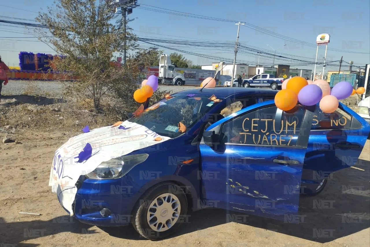 Juárez se pinta de naranja para la Eliminación de las Violencias contra Mujeres