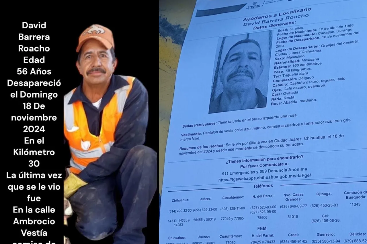 Buscan a David Barrera, desapareció en Granjas del Desierto