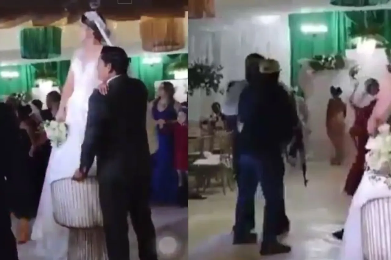 Video: Comando armado se lleva a personas en pleno baile de boda; hay un muerto