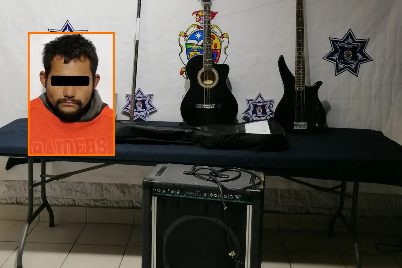 Se mete a iglesia para robar instrumentos musicales; lo arrestan