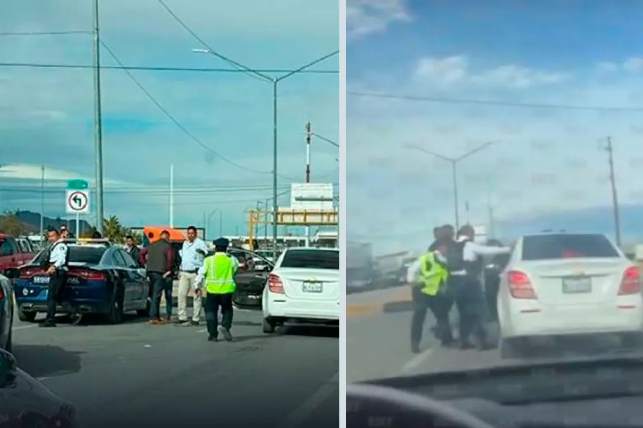 Conductor ‘aferrado’ en el puente Libre trató de atropellar a agente: SV