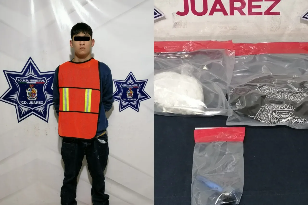 Lo sorprenden con 150 dosis de droga en calles de Juárez