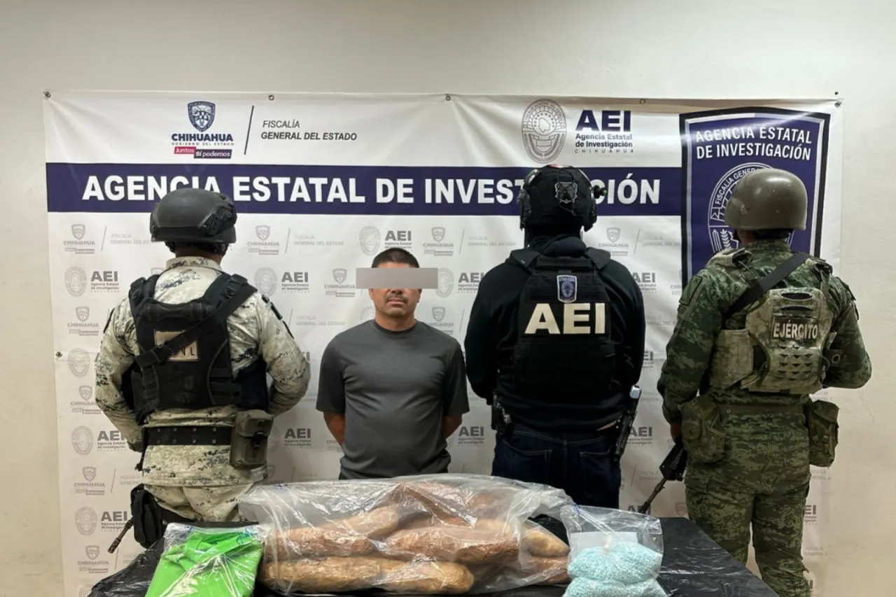 Cae con más de 8 kilos de fentanilo y cristal en Juárez