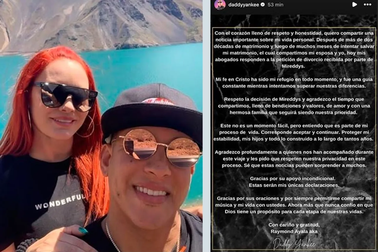 Antes que te vayas, dame un beso: Anuncia Daddy Yankee su divorcio