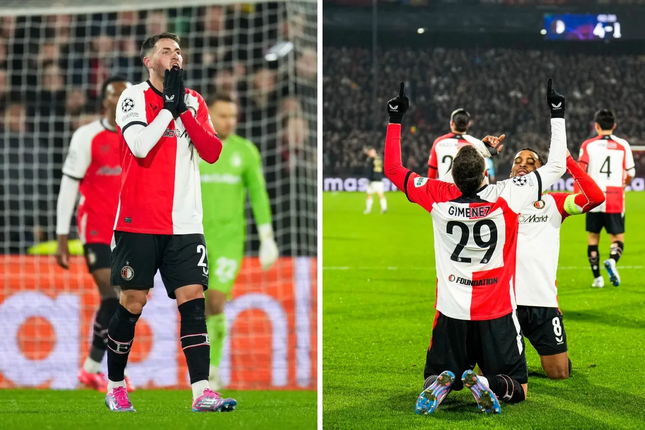 Video: 'Santi' Giménez anota en el triunfo del Feyenoord en la Champions League