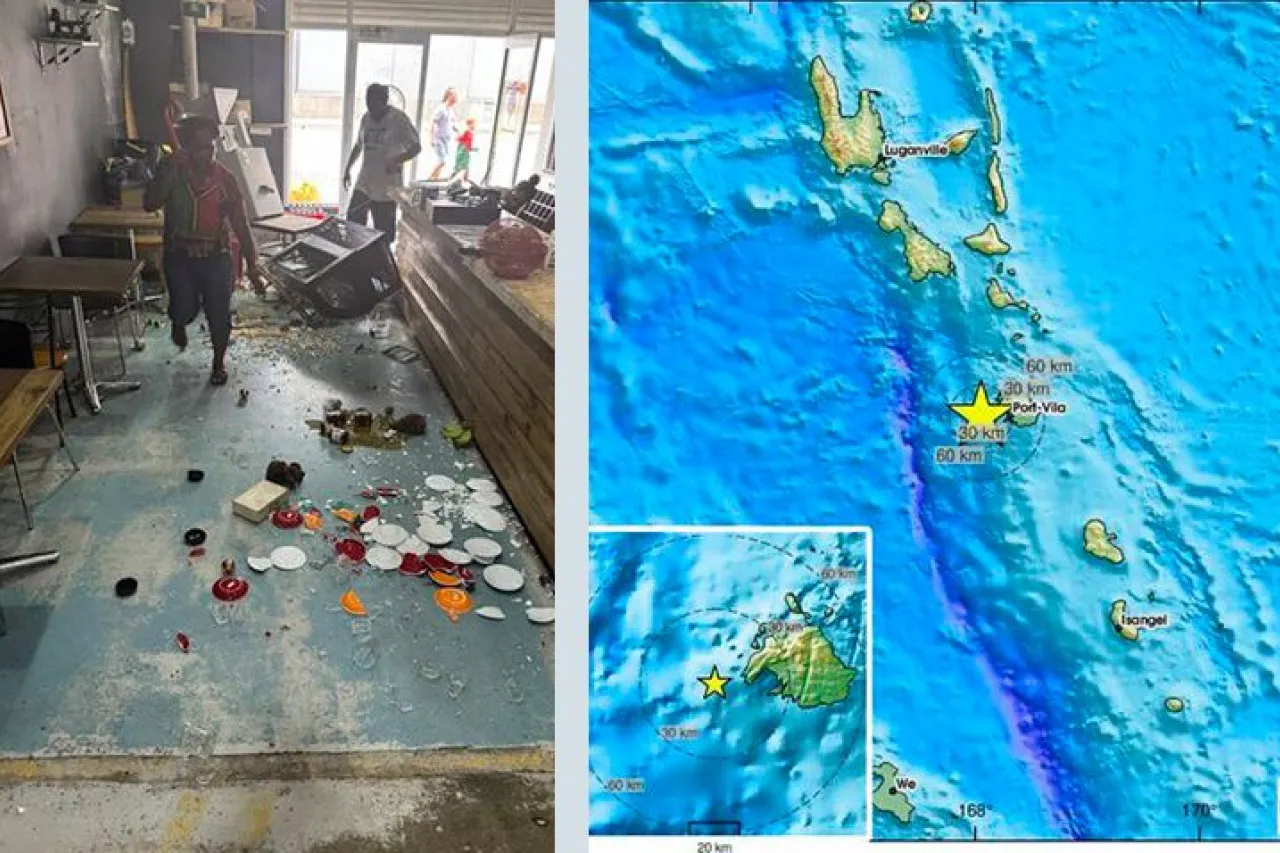 Sismo de 7.3 remece la nación insular de Vanuatu en el Pacifico Sur