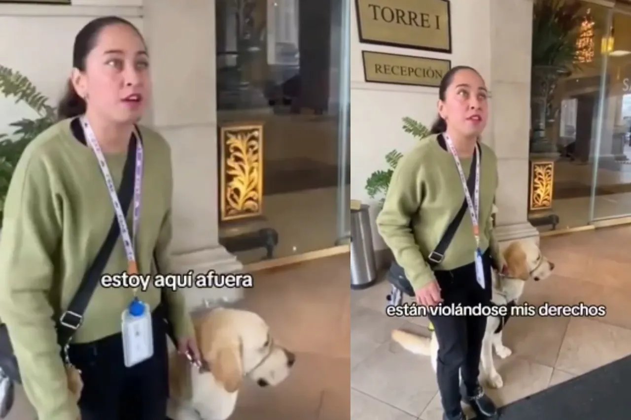 Niegan entrada a hotel a joven ciega porque iba con su perro guía