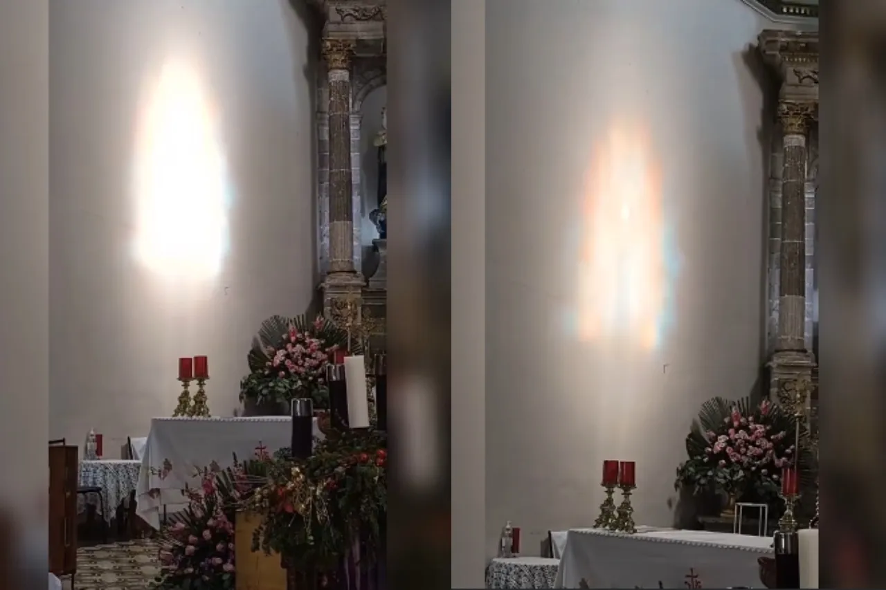 Captan 'milagrosa' aparición de la Virgen en iglesia en Nayarit