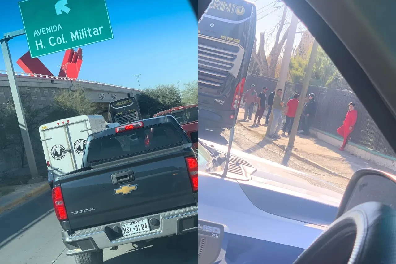 'Nadie se salva'; sacan camión de Grupo Laberinto por meterse a fila del puente