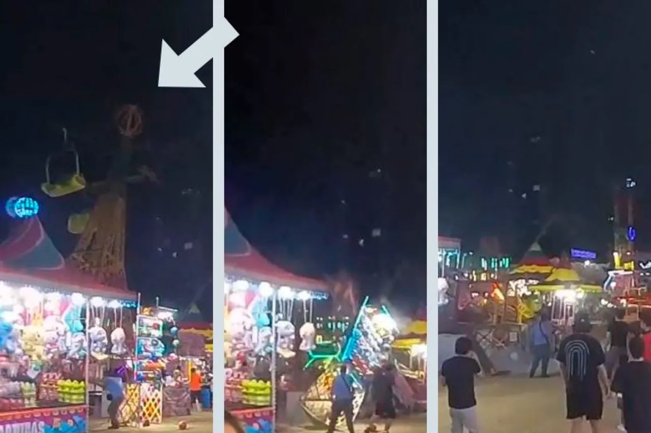 Video: Colapsa juego mecánico en Feria de Acapulco