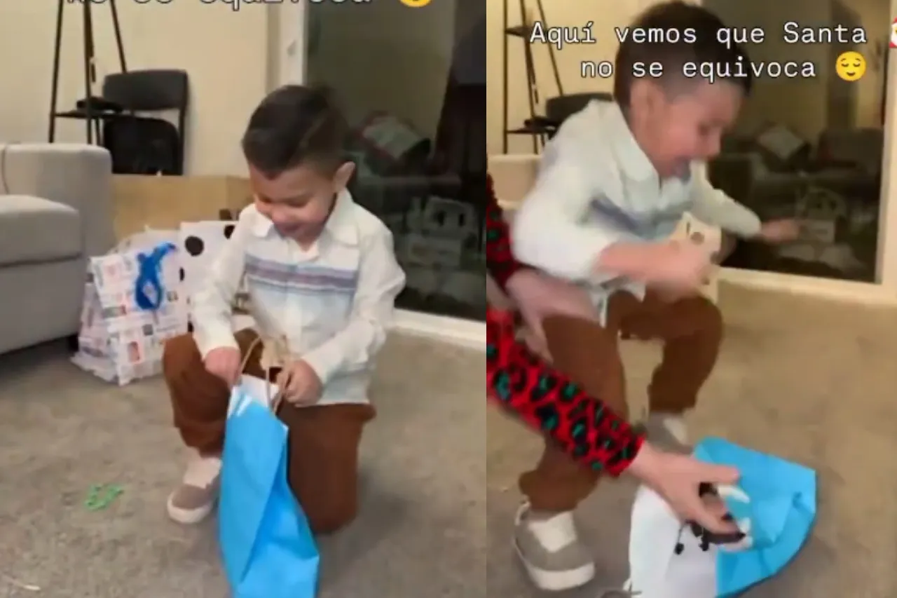 Video: Niño patea su regalo de Navidad porque no le gustó lo que le dieron