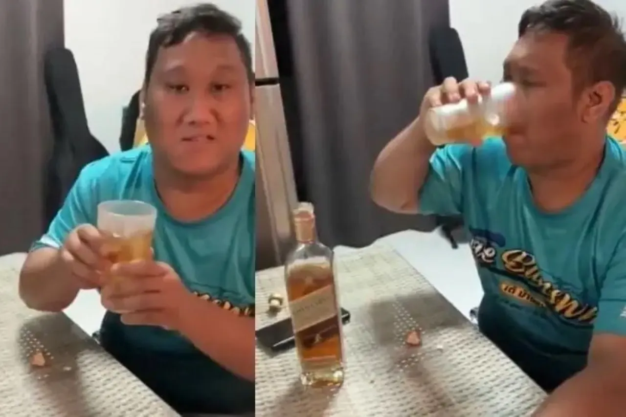 Muere tiktoker por beber una botella de whisky en reto viral