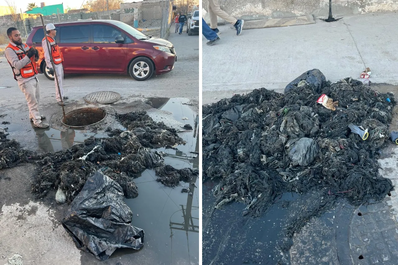 Dan mantenimiento a colector que registraba brote de agua residual